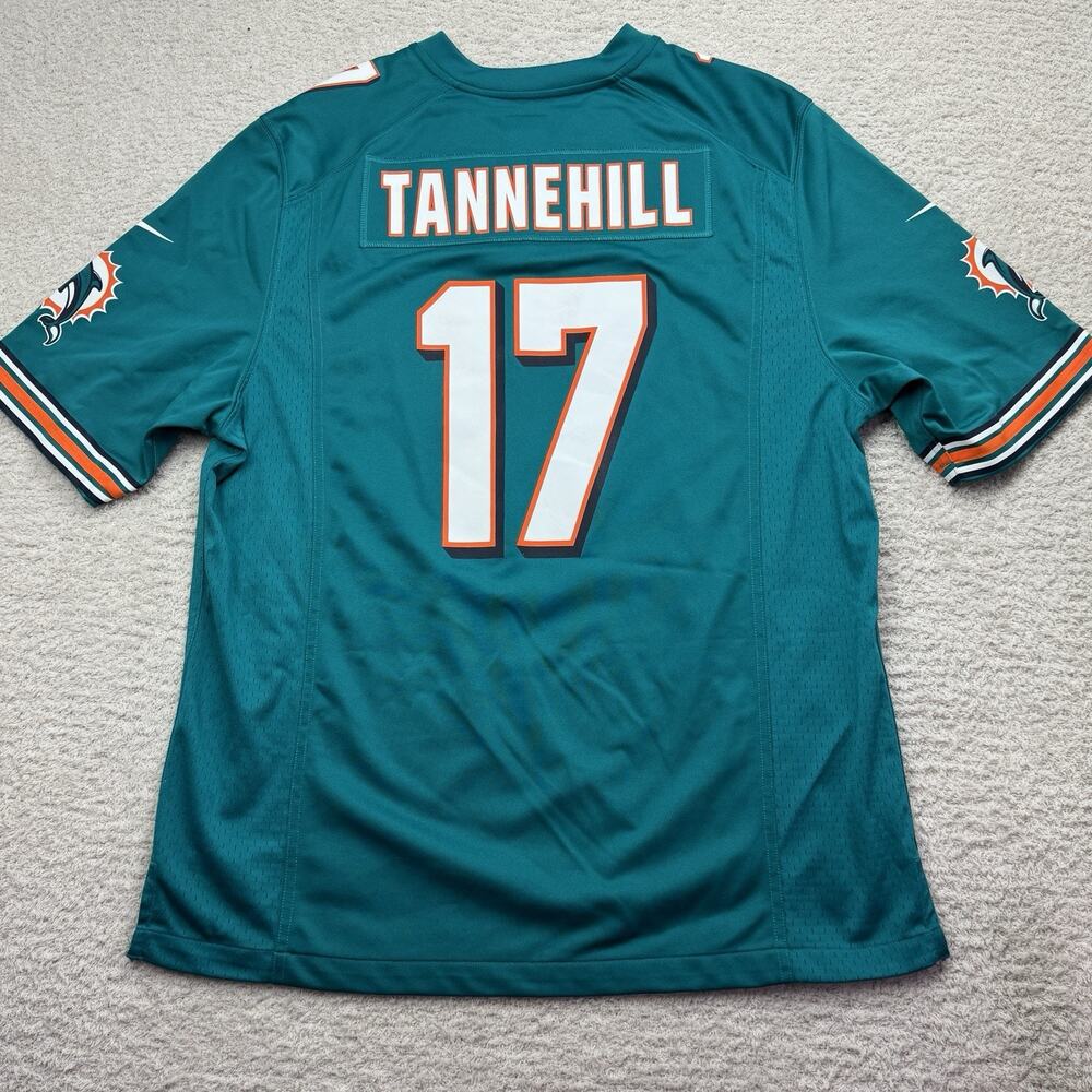 Ryan Tannehill #17 Miami Dolphins Nike Alternate‎ Men's Sz L Game Jersey Aqua